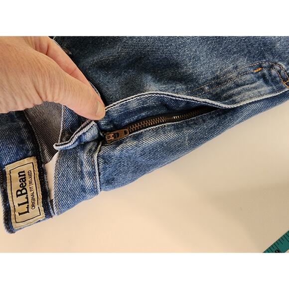 L.L. BEAN Women's Medium/Light Wash Heavy Straight Leg Jeans SZ 20T - Picture 7 of 8